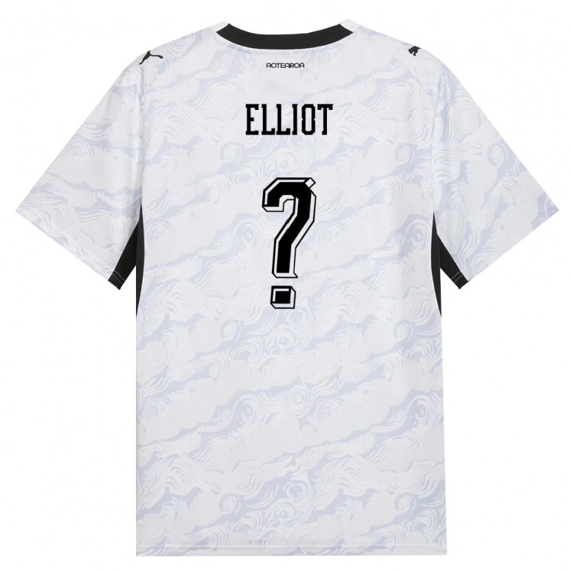 Danxen Niño Camiseta Nueva Zelanda Callan Elliot #0 Negro Blanco 2ª Equipación 26-28 La Camisa México