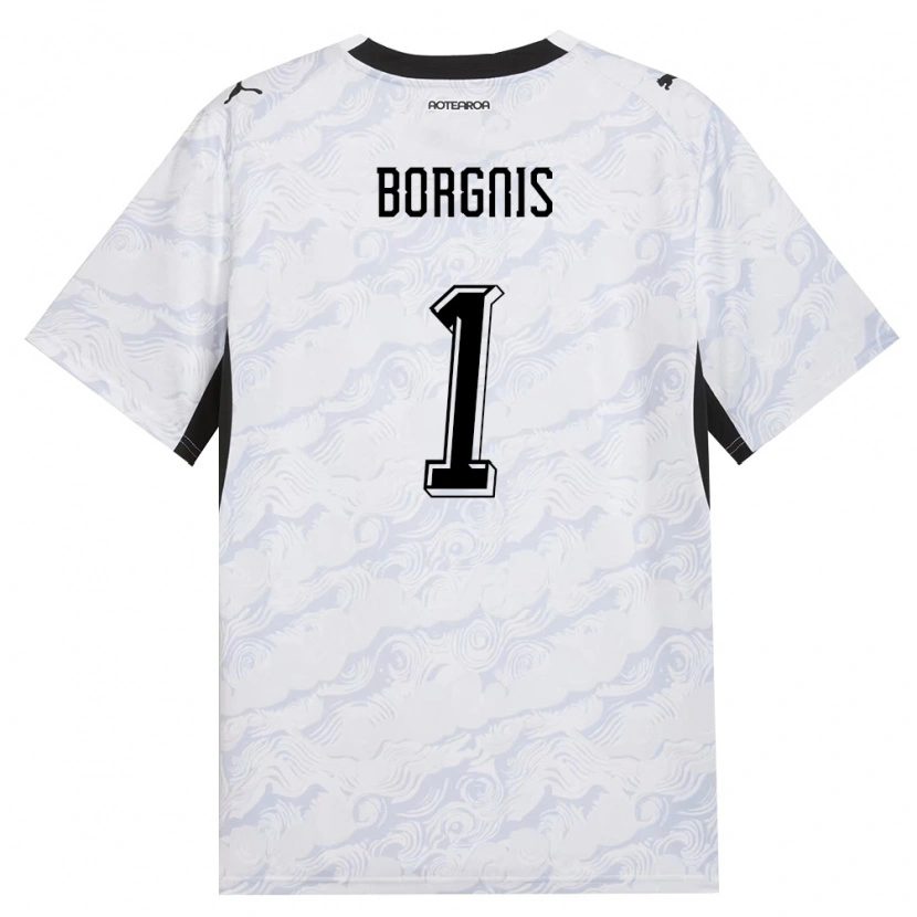 Danxen Niño Camiseta Nueva Zelanda Tobias Borgnis #1 Negro Blanco 2ª Equipación 26-28 La Camisa México