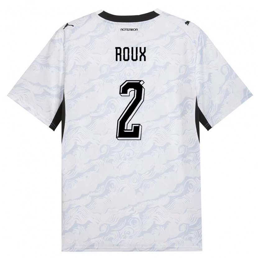 Danxen Niño Camiseta Nueva Zelanda Storm Roux #2 Negro Blanco 2ª Equipación 26-28 La Camisa México