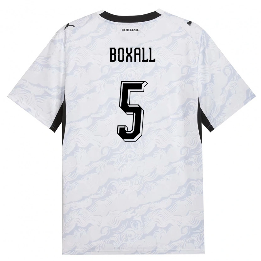Danxen Niño Camiseta Nueva Zelanda Michael Boxall #5 Negro Blanco 2ª Equipación 26-28 La Camisa México