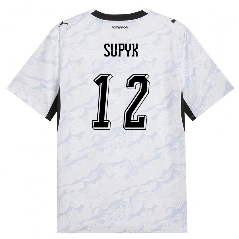 Danxen Niño Camiseta Nueva Zelanda Luke Supyk #12 Negro Blanco 2ª Equipación 26-28 La Camisa México