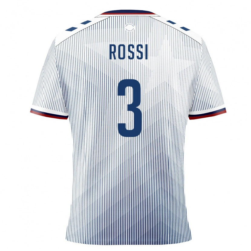 Danxen Niño Camiseta Puerto Rico Diego Rossi #3 Azul Real Blanco 2ª Equipación 26-28 La Camisa México