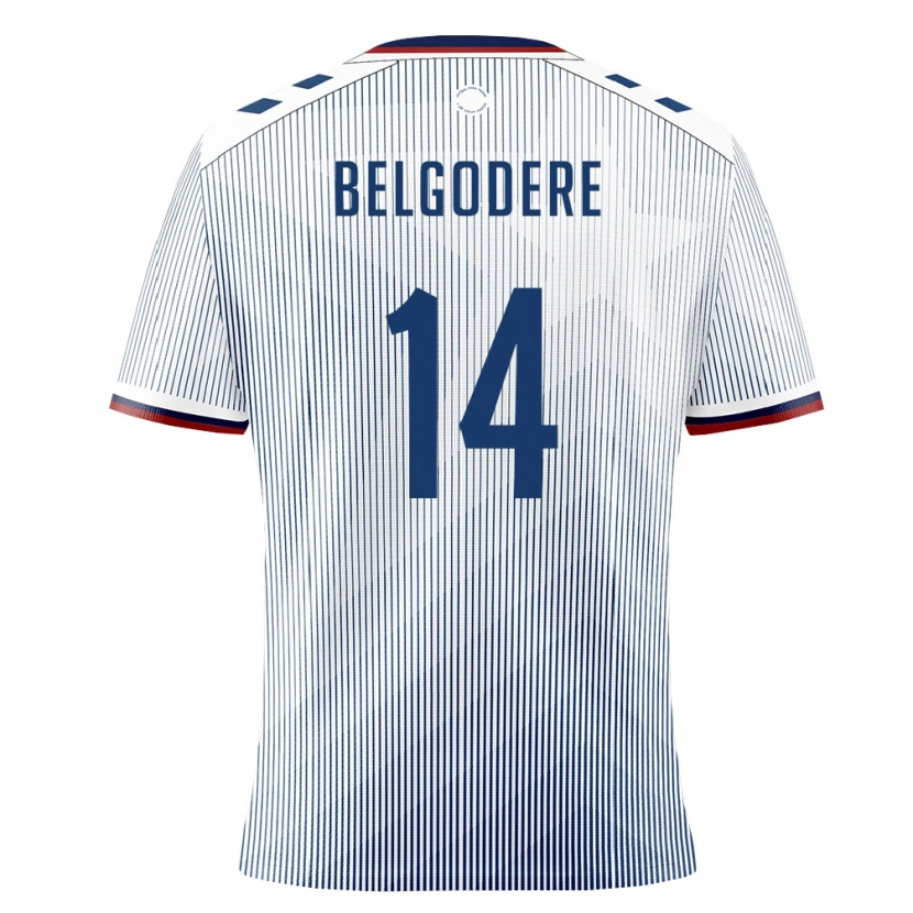 Danxen Niño Camiseta Puerto Rico Matthew Belgodere #14 Azul Real Blanco 2ª Equipación 26-28 La Camisa México