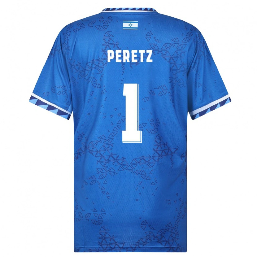 Danxen Niño Camiseta Israel Daniel Peretz #1 Azul Blanco 2ª Equipación 26-28 La Camisa México