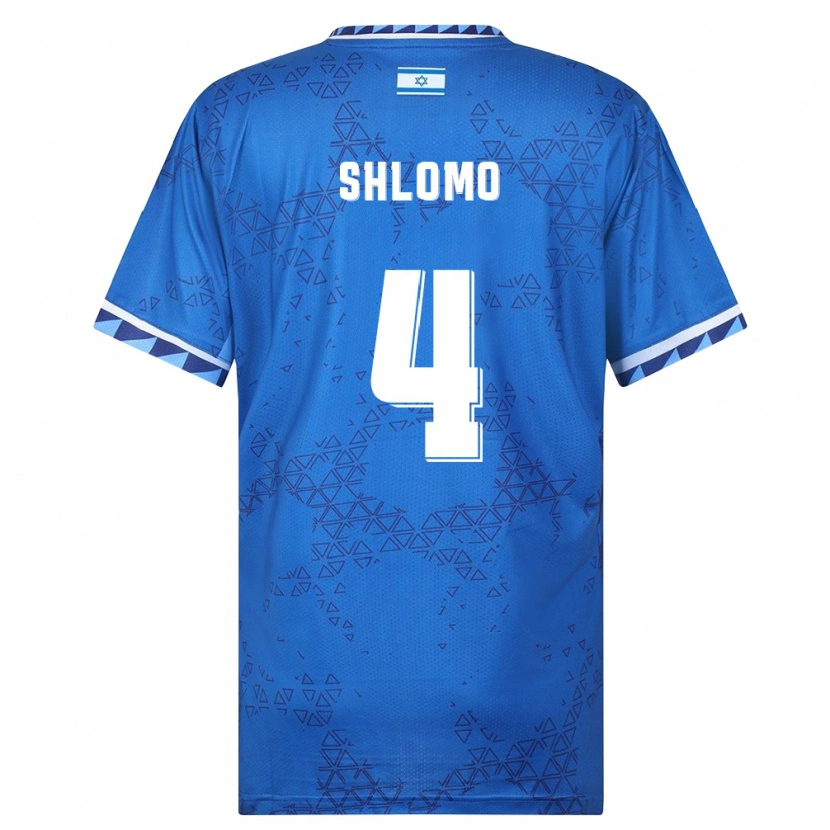 Danxen Niño Camiseta Israel Raz Shlomo #4 Azul Blanco 2ª Equipación 26-28 La Camisa México