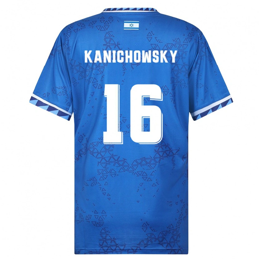 Danxen Niño Camiseta Israel Gabi Kanichowsky #16 Azul Blanco 2ª Equipación 26-28 La Camisa México