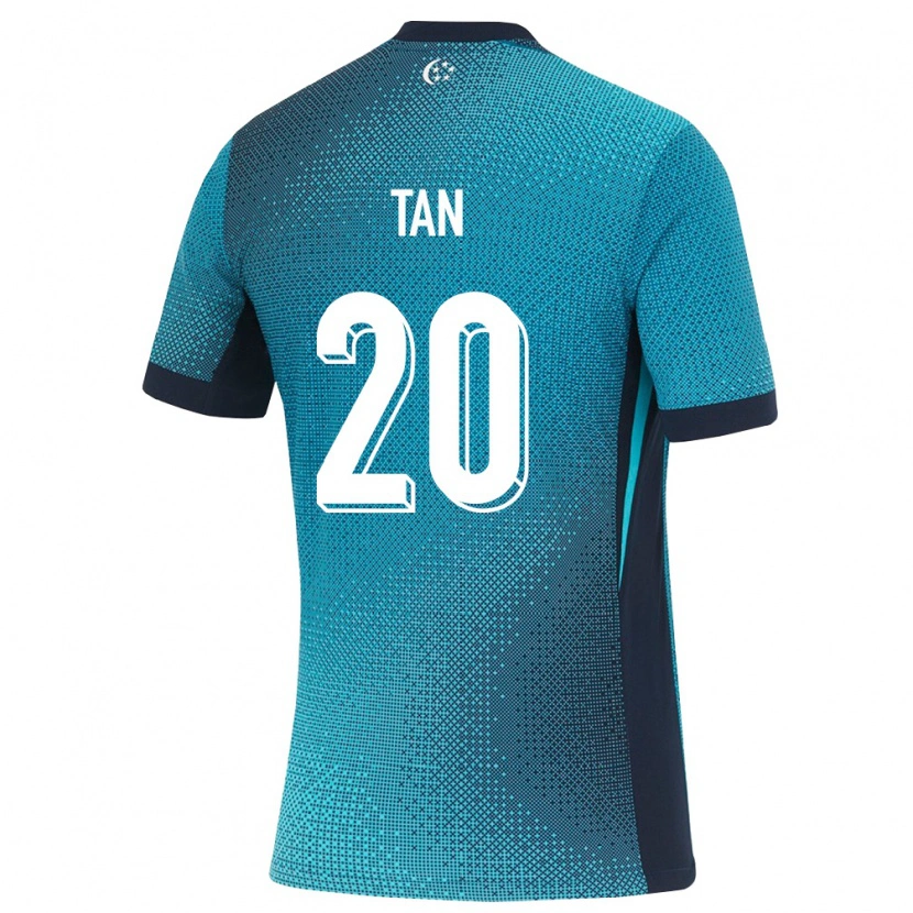 Danxen Niño Camiseta Singapur Joel Tan #20 Turquesa Oscuro Negro 2ª Equipación 26-28 La Camisa México