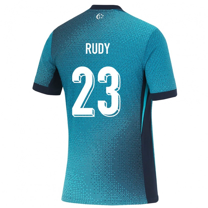 Danxen Niño Camiseta Singapur Rudy Khairullah #23 Turquesa Oscuro Negro 2ª Equipación 26-28 La Camisa México