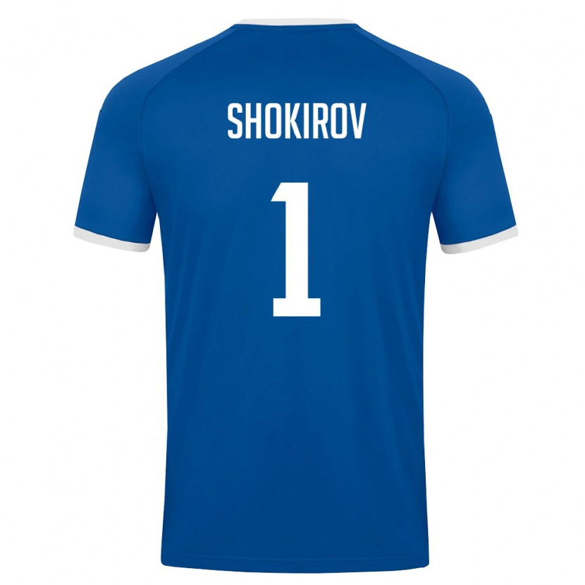 Danxen Hombre Camiseta Uzbekistán Ibrokhim Shokirov #1 Azul Real Blanco 1ª Equipación 26-28 La Camisa México