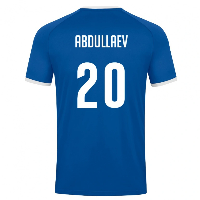 Danxen Hombre Camiseta Uzbekistán Dilshod Abdullaev #20 Azul Real Blanco 1ª Equipación 26-28 La Camisa México