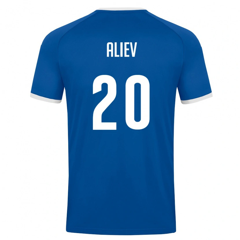 Danxen Hombre Camiseta Uzbekistán Rustam Aliev #20 Azul Real Blanco 1ª Equipación 26-28 La Camisa México