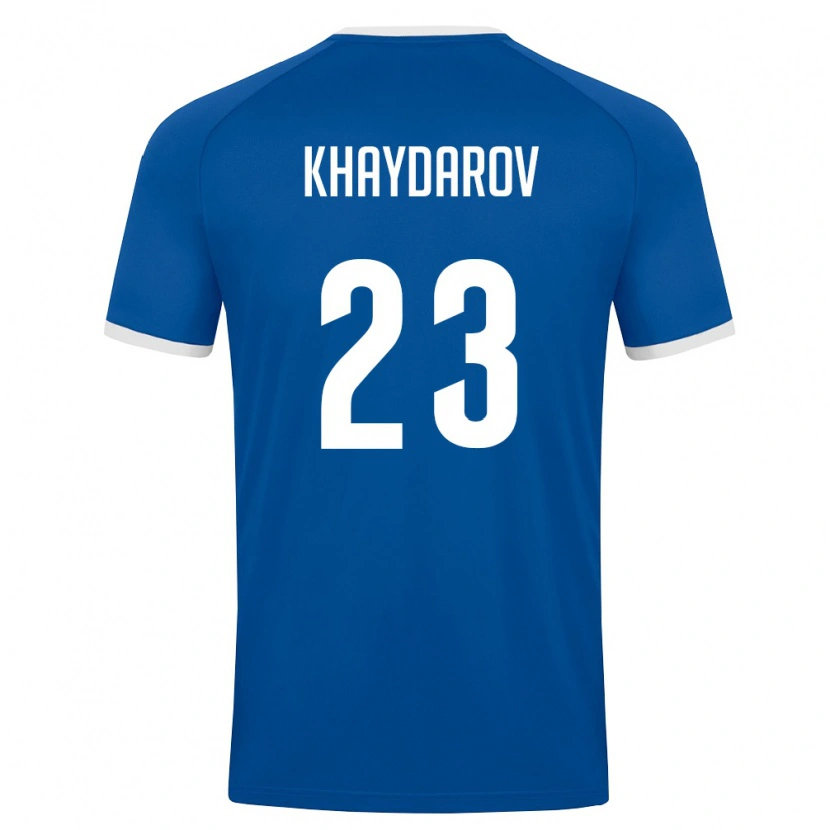Danxen Hombre Camiseta Uzbekistán Abdugafur Khaydarov #23 Azul Real Blanco 1ª Equipación 26-28 La Camisa México