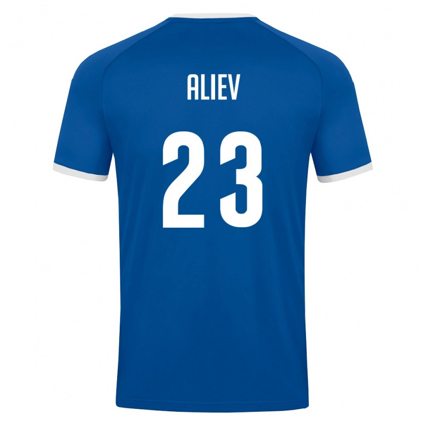 Danxen Hombre Camiseta Uzbekistán Asilbek Aliev #23 Azul Real Blanco 1ª Equipación 26-28 La Camisa México
