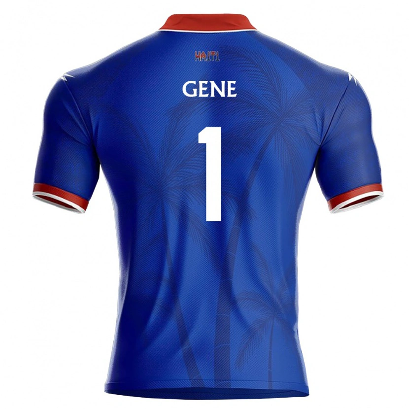 Danxen Hombre Camiseta Haití Clifford Gene #1 Azul Rojo Blanco 1ª Equipación 26-28 La Camisa México