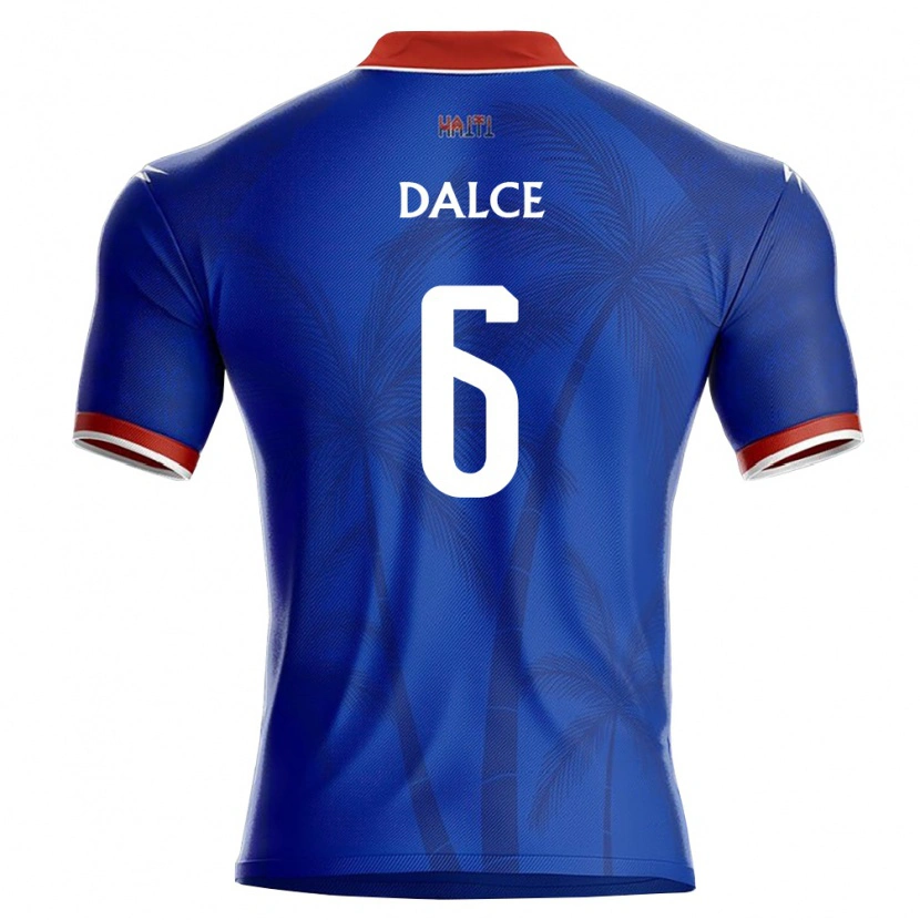 Danxen Hombre Camiseta Haití Danrick Dalce #6 Azul Rojo Blanco 1ª Equipación 26-28 La Camisa México