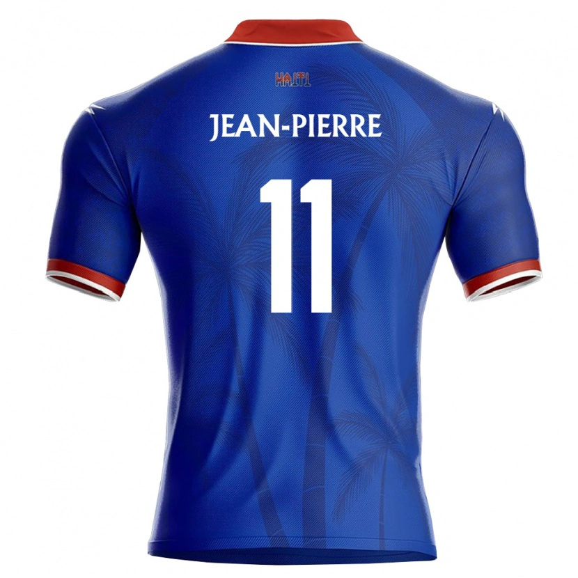 Danxen Hombre Camiseta Haití Ralph Jean-Pierre #11 Azul Rojo Blanco 1ª Equipación 26-28 La Camisa México