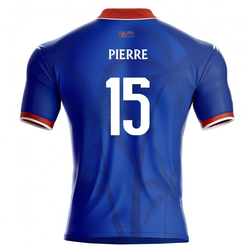 Danxen Hombre Camiseta Haití Denilson Pierre #15 Azul Rojo Blanco 1ª Equipación 26-28 La Camisa México