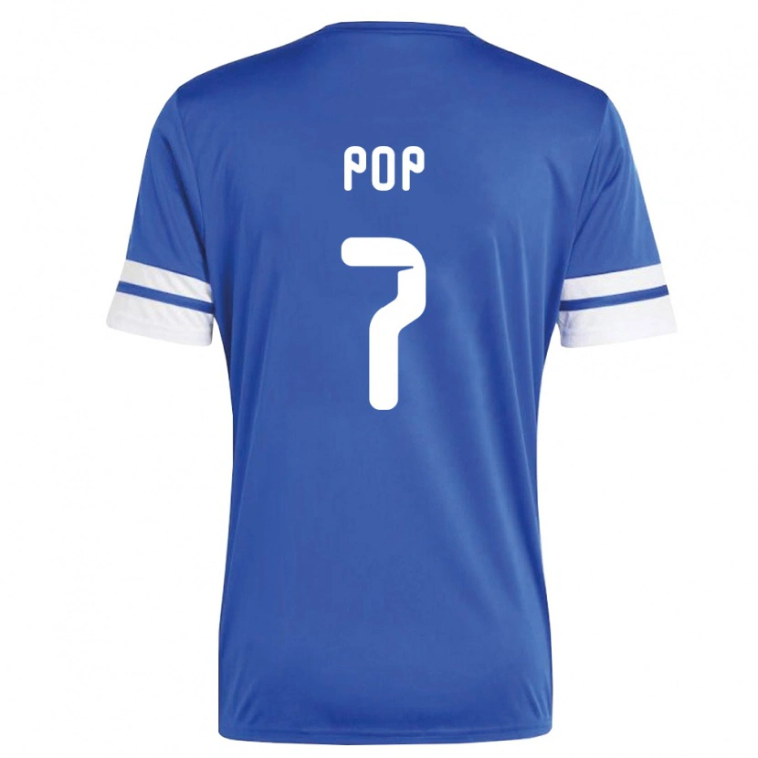 Danxen Hombre Camiseta Curazao Cristian Pop #7 Marino Blanco 1ª Equipación 26-28 La Camisa México