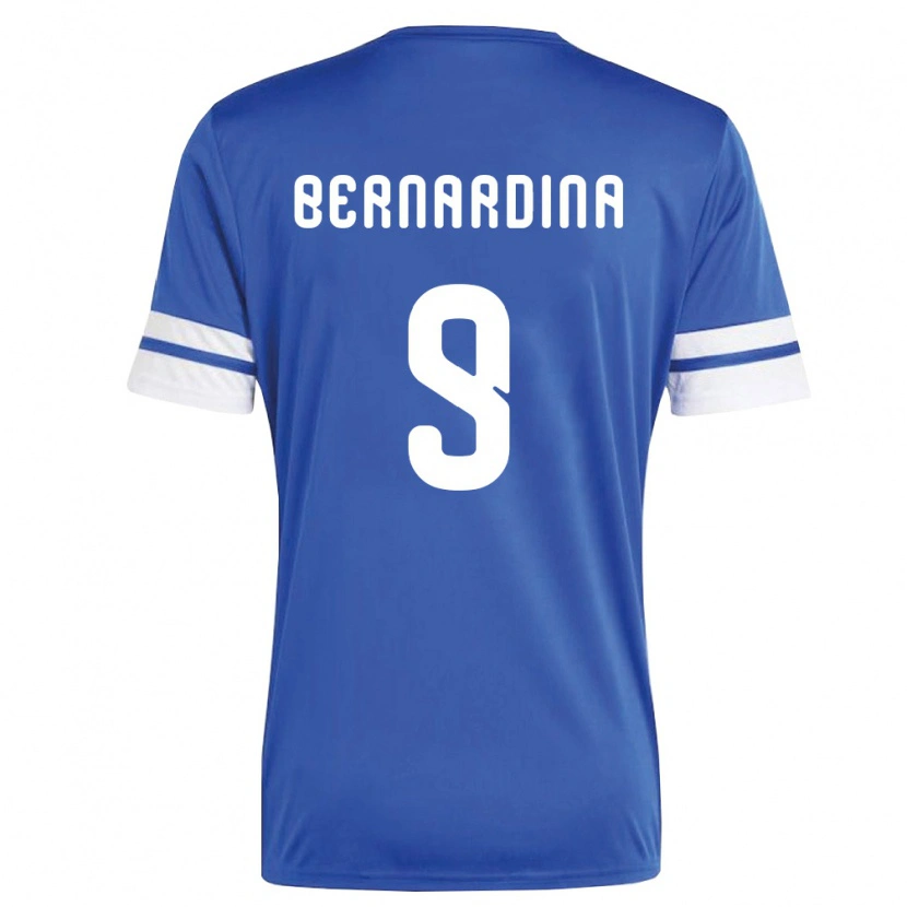 Danxen Hombre Camiseta Curazao Damiënthly Bernardina #9 Marino Blanco 1ª Equipación 26-28 La Camisa México