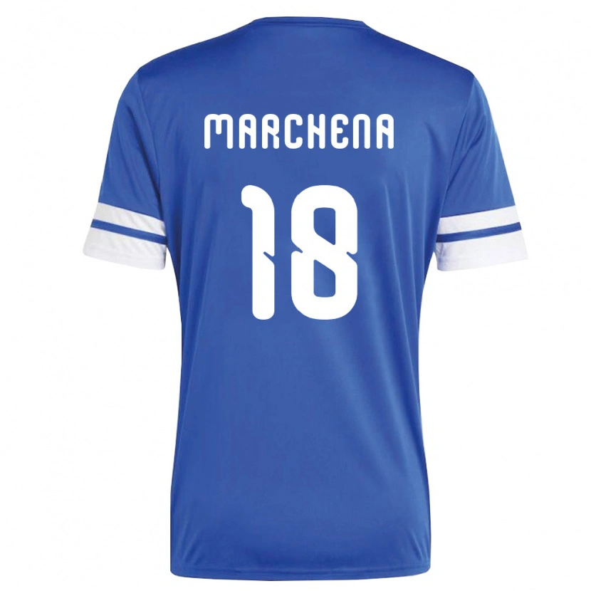 Danxen Hombre Camiseta Curazao Tarino Marchena #18 Marino Blanco 1ª Equipación 26-28 La Camisa México