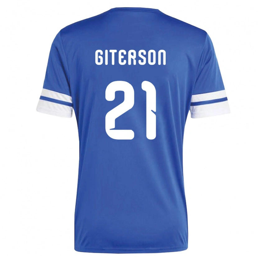 Danxen Hombre Camiseta Curazao Jurvensly Giterson #21 Marino Blanco 1ª Equipación 26-28 La Camisa México