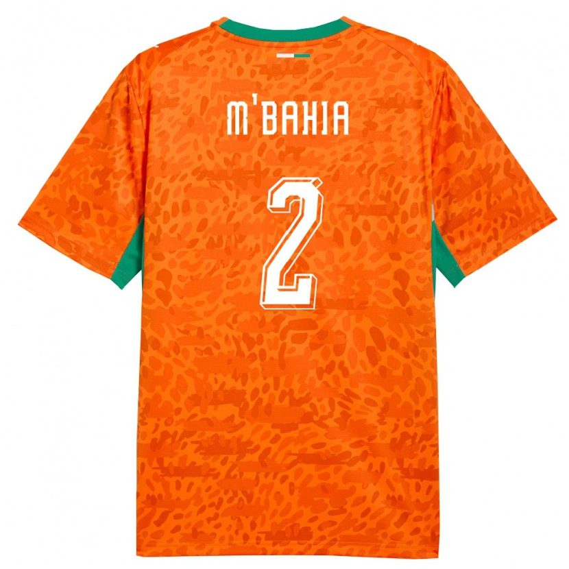Danxen Hombre Camiseta Costa De Marfil Ivan M'bahia #2 Naranja Verde Blanco 1ª Equipación 26-28 La Camisa México