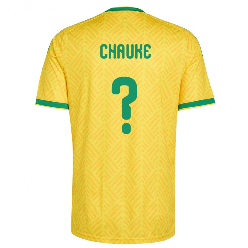 Danxen Hombre Camiseta Sudáfrica Kegs Chauke #0 Amarillo Verde 1ª Equipación 26-28 La Camisa México