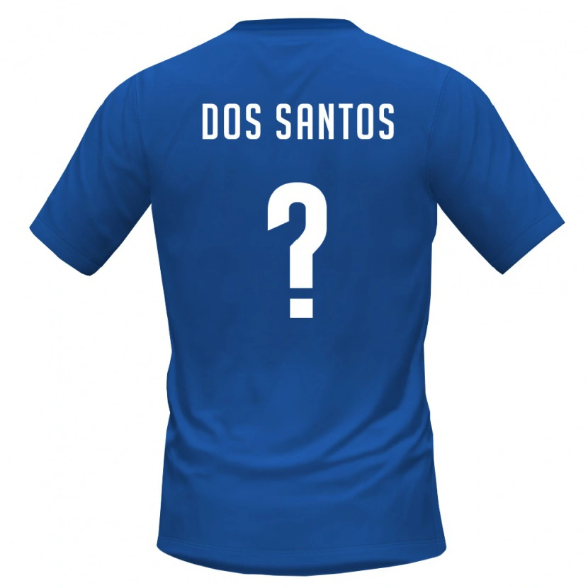 Danxen Hombre Camiseta Cabo Verde Cj Dos Santos #0 Azul Real Rojo 1ª Equipación 26-28 La Camisa México