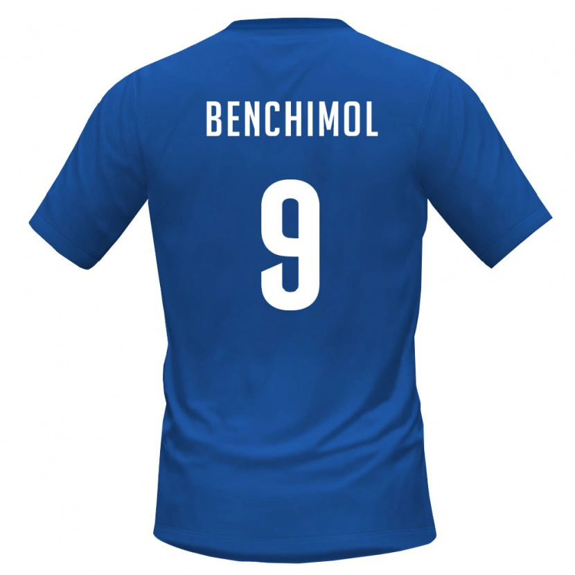 Danxen Hombre Camiseta Cabo Verde Benchimol #9 Azul Real Rojo 1ª Equipación 26-28 La Camisa México
