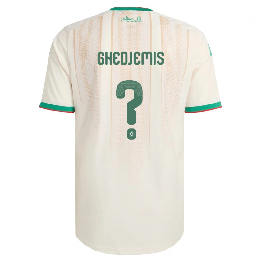 Danxen Hombre Camiseta Argelia Farès Ghedjemis #0 Marfil Verde Rojo 1ª Equipación 26-28 La Camisa México