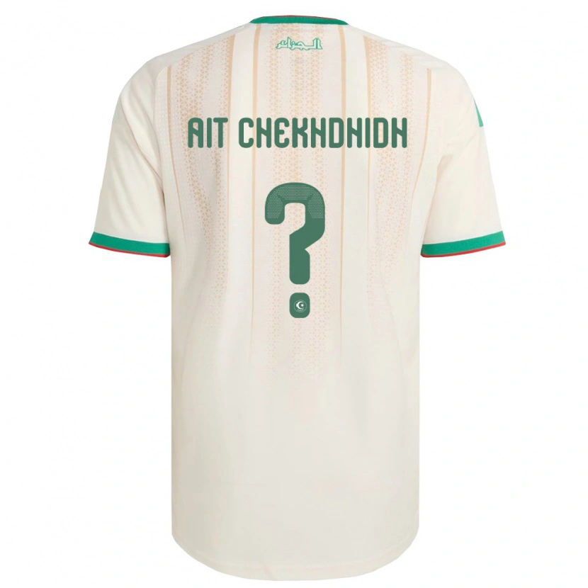 Danxen Hombre Camiseta Argelia Aissa Ait Chekhdhidh #0 Marfil Verde Rojo 1ª Equipación 26-28 La Camisa México