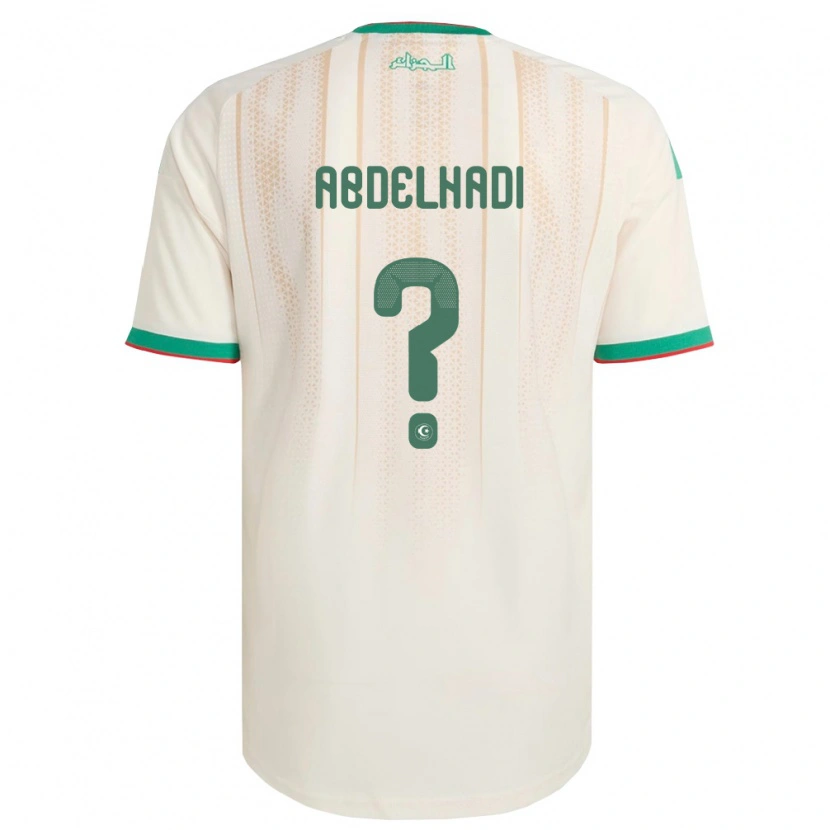 Danxen Hombre Camiseta Argelia Djeddou Abdelhadi #0 Marfil Verde Rojo 1ª Equipación 26-28 La Camisa México