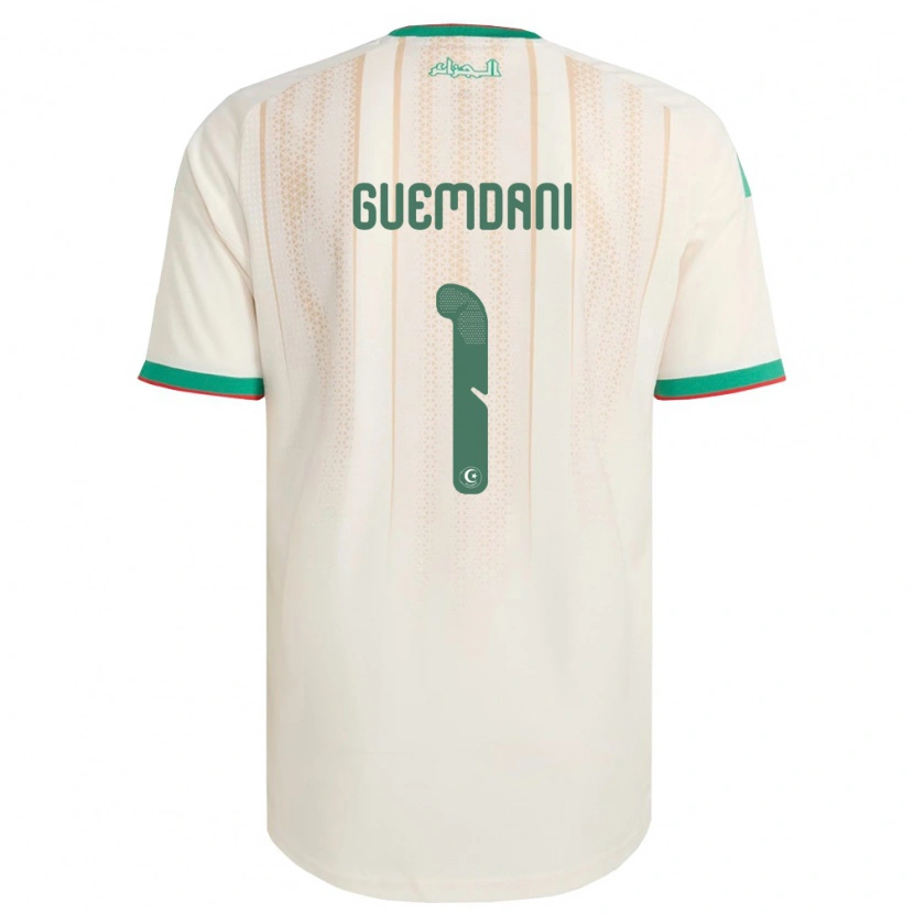Danxen Hombre Camiseta Argelia Ivan Guemdani #1 Marfil Verde Rojo 1ª Equipación 26-28 La Camisa México