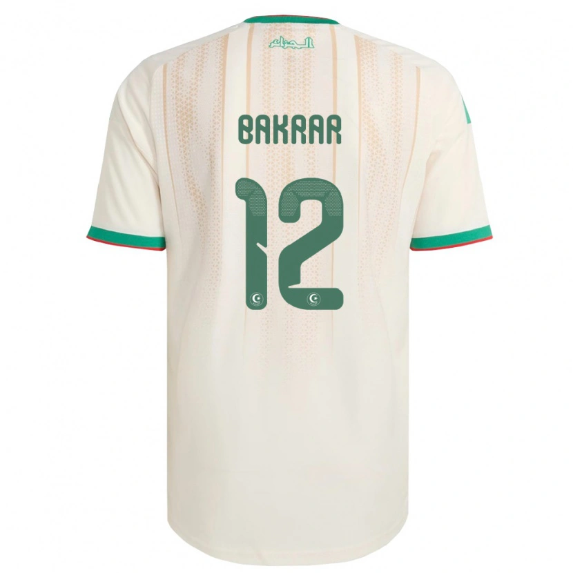 Danxen Hombre Camiseta Argelia Monsef Bakrar #12 Marfil Verde Rojo 1ª Equipación 26-28 La Camisa México