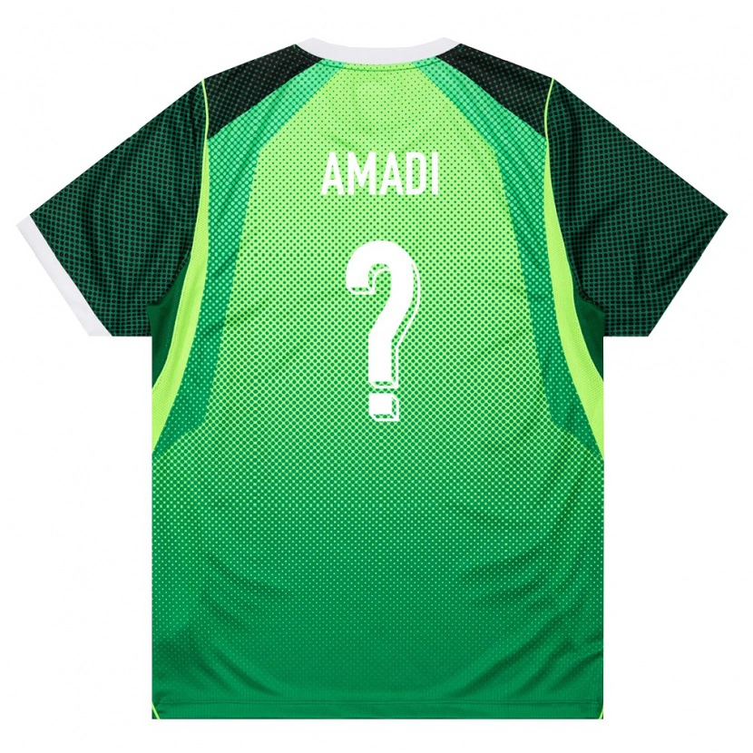 Danxen Hombre Camiseta Nigeria Samuel Amadi #0 Verde Blanco 1ª Equipación 26-28 La Camisa México