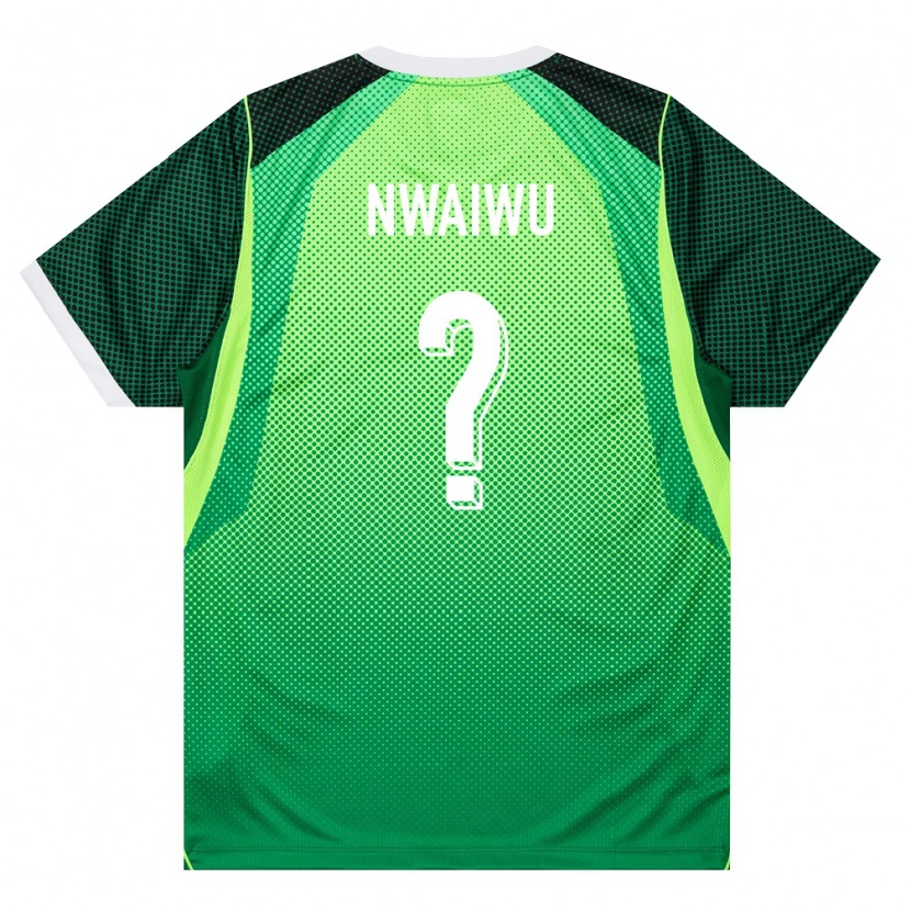 Danxen Hombre Camiseta Nigeria Chibuike Nwaiwu #0 Verde Blanco 1ª Equipación 26-28 La Camisa México
