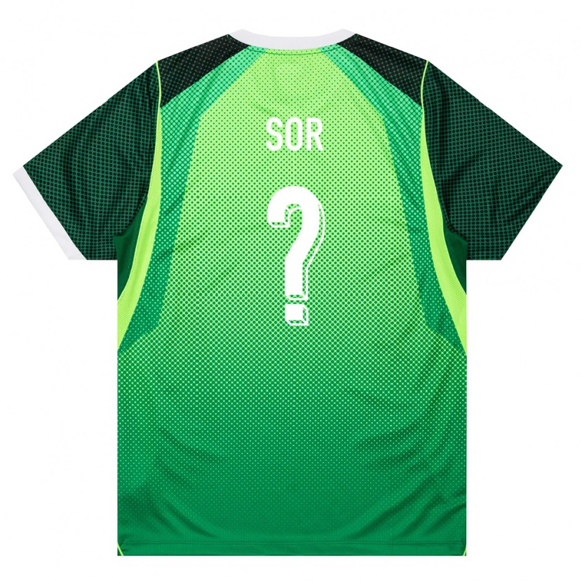 Danxen Hombre Camiseta Nigeria Yira Sor #0 Verde Blanco 1ª Equipación 26-28 La Camisa México