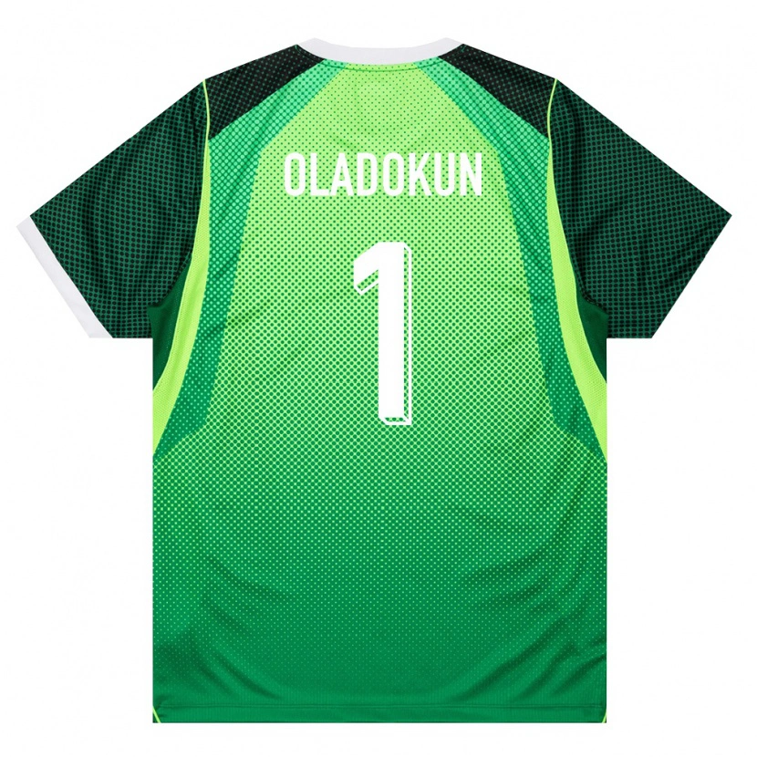 Danxen Hombre Camiseta Nigeria Tomiwa Oladokun #1 Verde Blanco 1ª Equipación 26-28 La Camisa México