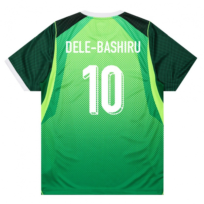 Danxen Hombre Camiseta Nigeria Fisayo Dele-Bashiru #10 Verde Blanco 1ª Equipación 26-28 La Camisa México