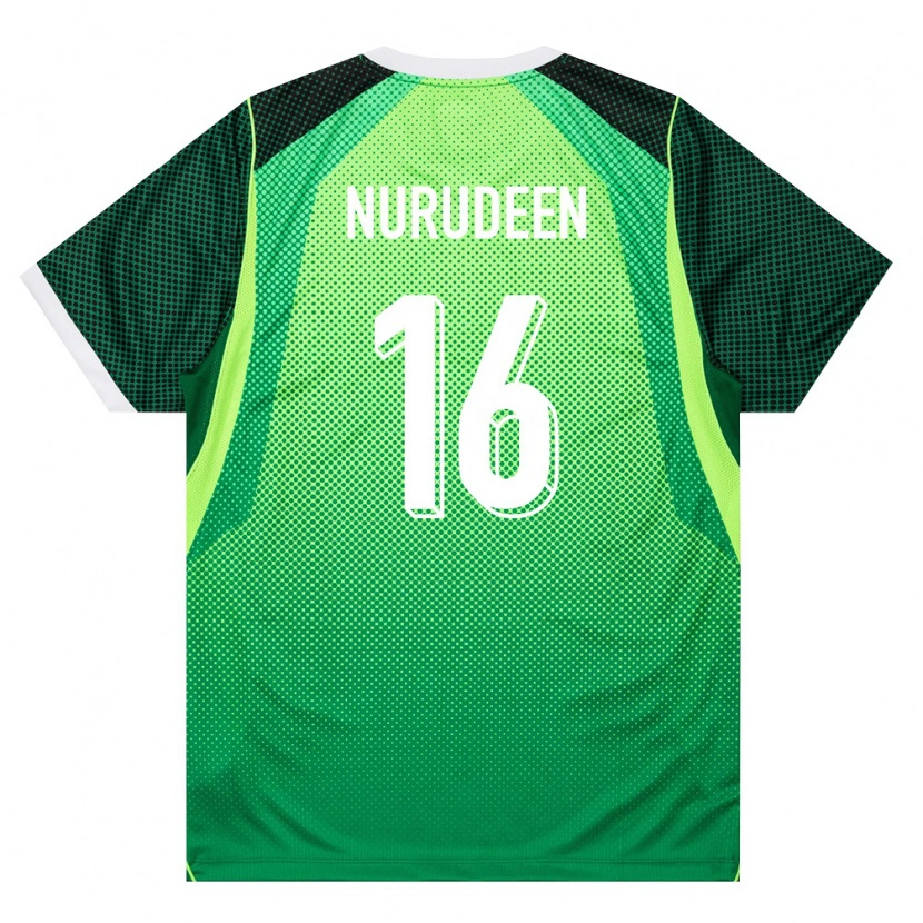 Danxen Hombre Camiseta Nigeria Badmus Nurudeen #16 Verde Blanco 1ª Equipación 26-28 La Camisa México