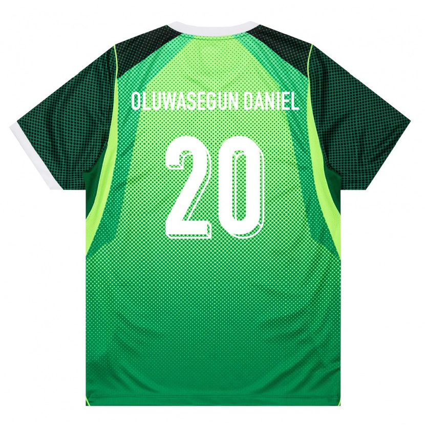 Danxen Hombre Camiseta Nigeria Favour Oluwasegun Daniel #20 Verde Blanco 1ª Equipación 26-28 La Camisa México