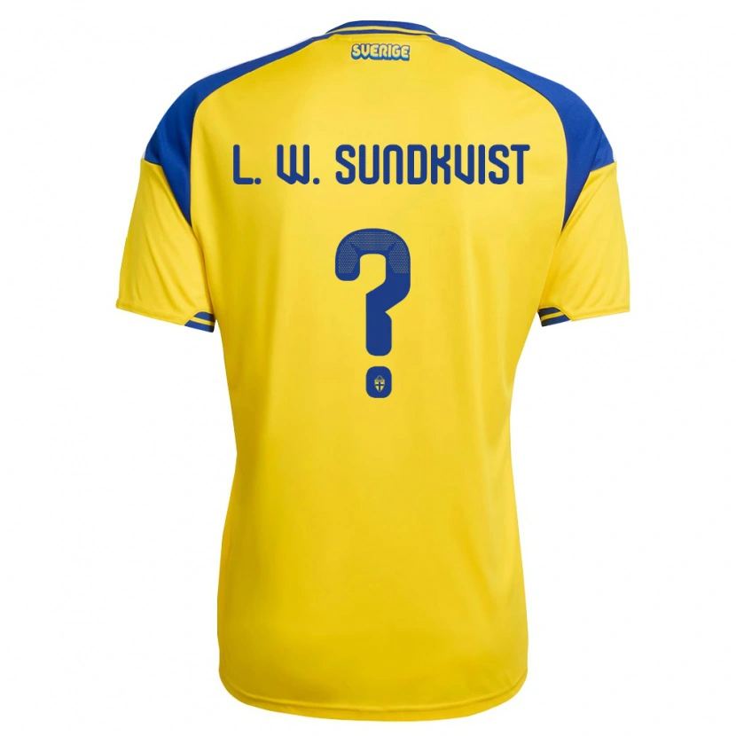 Danxen Hombre Camiseta Suecia Leandro Westberg Sundkvist #0 Amarillo Azul Blanco 1ª Equipación 26-28 La Camisa México