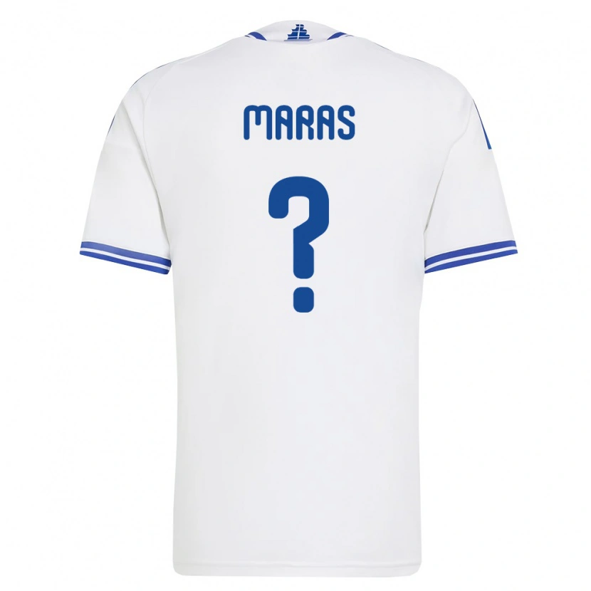 Danxen Hombre Camiseta Grecia Konstantinos Maras #0 Blanco Azul 1ª Equipación 26-28 La Camisa México