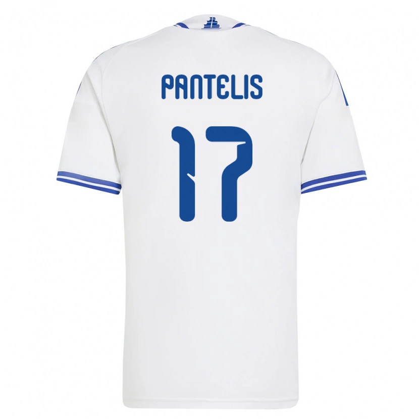 Danxen Hombre Camiseta Grecia Pantelis Hatzidiakos #17 Blanco Azul 1ª Equipación 26-28 La Camisa México