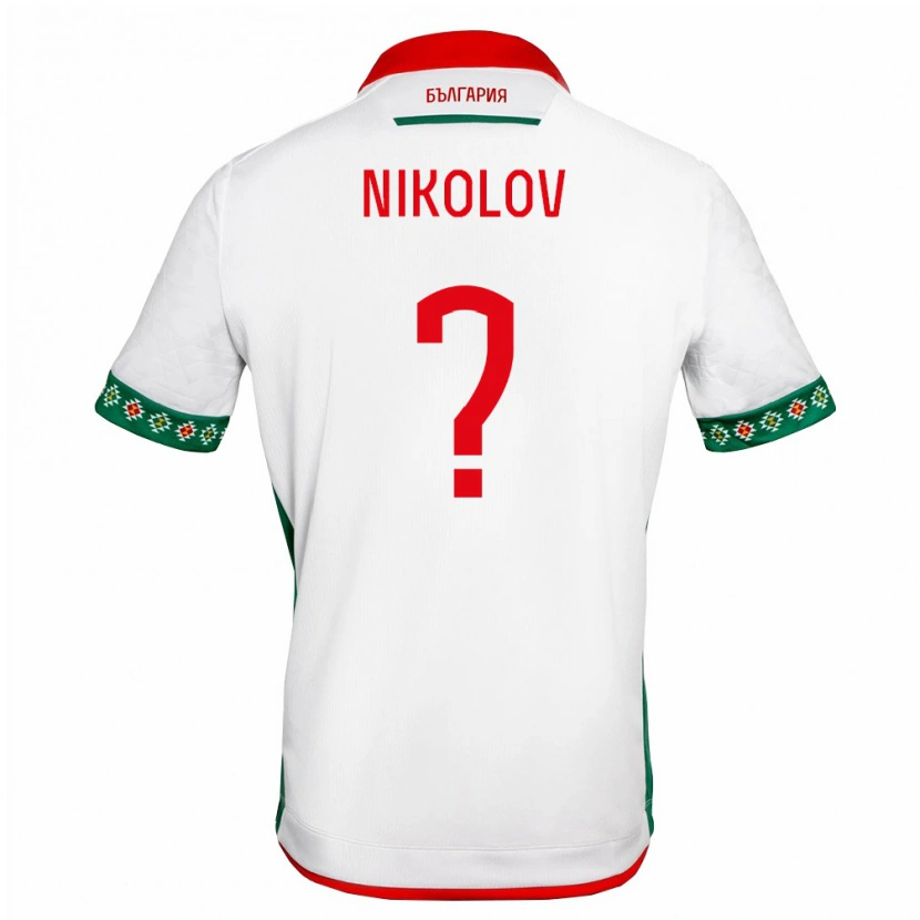 Danxen Hombre Camiseta Bulgaria Emiliyan Nikolov #0 Blanco Verde Rojo 1ª Equipación 26-28 La Camisa México