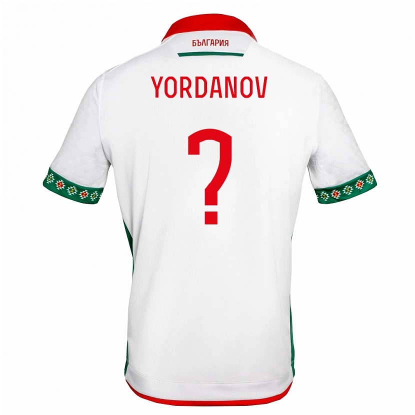 Danxen Hombre Camiseta Bulgaria Yoan Yordanov #0 Blanco Verde Rojo 1ª Equipación 26-28 La Camisa México