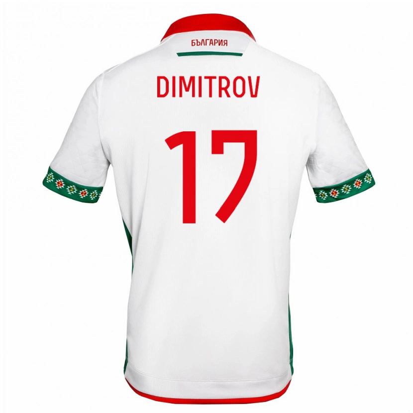 Danxen Hombre Camiseta Bulgaria Boris Dimitrov #17 Blanco Verde Rojo 1ª Equipación 26-28 La Camisa México