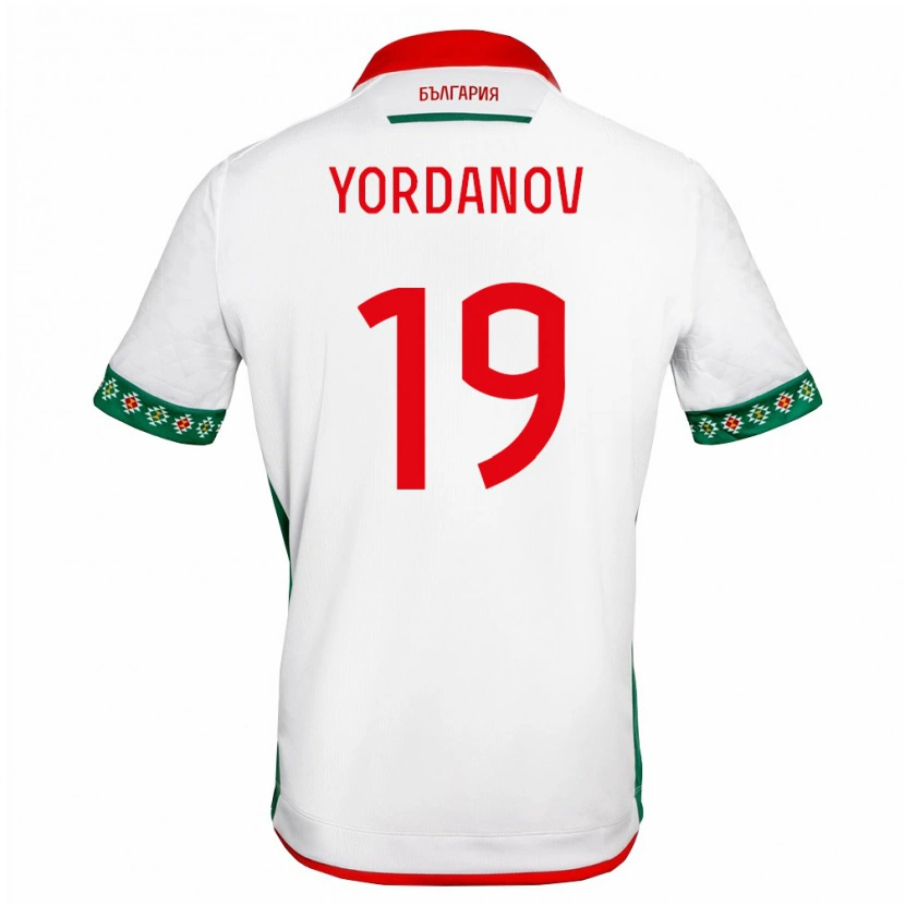 Danxen Hombre Camiseta Bulgaria Ivan Yordanov #19 Blanco Verde Rojo 1ª Equipación 26-28 La Camisa México