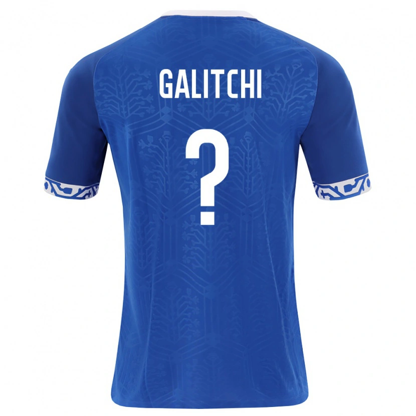 Danxen Hombre Camiseta Moldavia Daniel Galitchi #0 Azul Real Blanco 1ª Equipación 26-28 La Camisa México