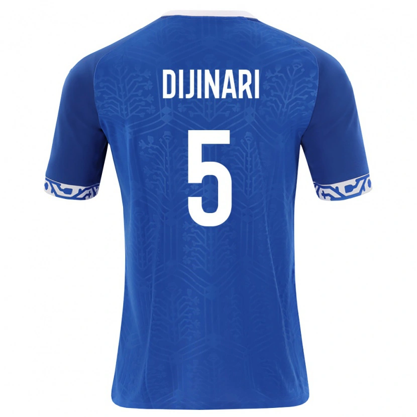 Danxen Hombre Camiseta Moldavia Artiom Dijinari #5 Azul Real Blanco 1ª Equipación 26-28 La Camisa México